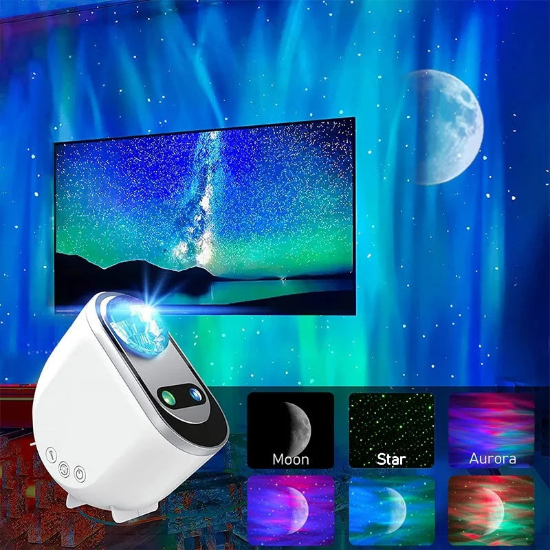 Projecteur LED Ciel Étoilé & Aurores Boréales – Lampe de Nuit Galaxie
