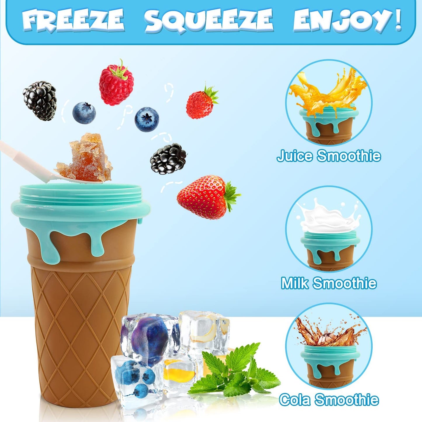 Gobelet à Granité 500 ml – Slushy Maker Rapide, Sorbetière Portable Été