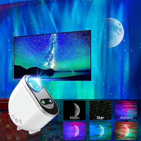 Projecteur LED Ciel Étoilé & Aurores Boréales – Lampe de Nuit Galaxie